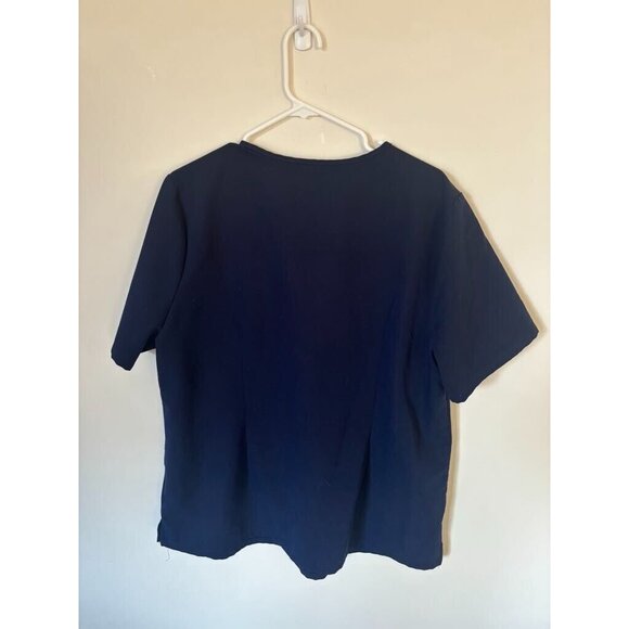 FIGS Scrub Top Womens Size XXL Navy Blue Caterina Technical Medical Nurse - Picture 3 of 6